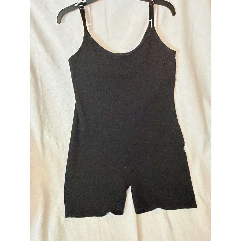 Forever 21 Sporty Streetwear Clean Girl Black Spaghetti Strap BodysuitUnitard XL